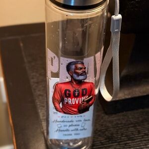 God Provides Clear Water Bottle with Strap